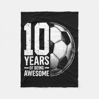 Couverture Polaire 10 Ans de Ballon de Football Fantastique