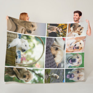 Couverture Polaire 10 Photo Collage famille personnalisée