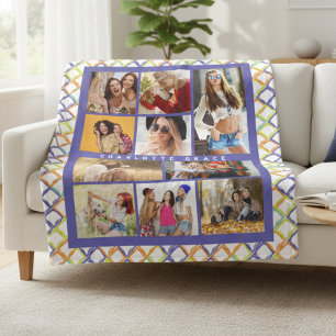 Couverture Polaire 10 Photo Moderne Moderne et Colorée Nom géométriqu