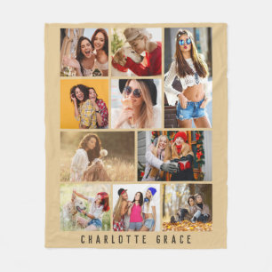 Couverture Polaire 10 Photo Simple Moderne Minimal Brown Nom élégant