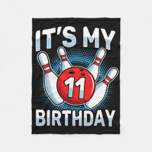 Couverture Polaire 11 Ans Bowling 11e Anniversaire Fête Garçons Fille