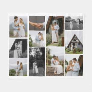 Couverture Polaire 11 Collage photo unique personnalisé minimaliste