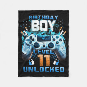 Couverture Polaire 11e anniversaire Garçons Niveau 11 déverrouillés 1