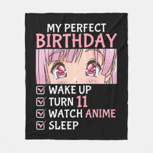 Couverture Polaire 11e anniversaire Veille Anime 11 ans Anime Ado