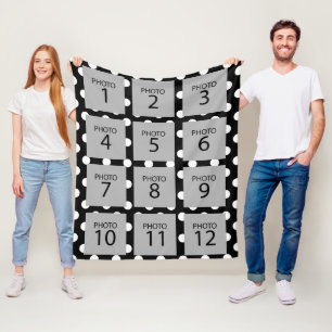 Couverture Polaire 12 Collage photo - vous pouvez changer la couleur