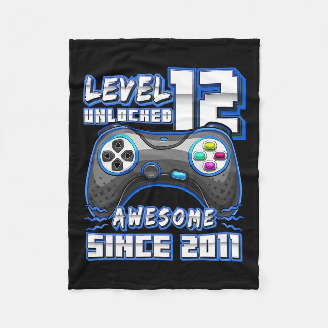Couverture Polaire 12 Déverrouillé Awesome 2011 jeu vidéo 12e anniver (Devant)