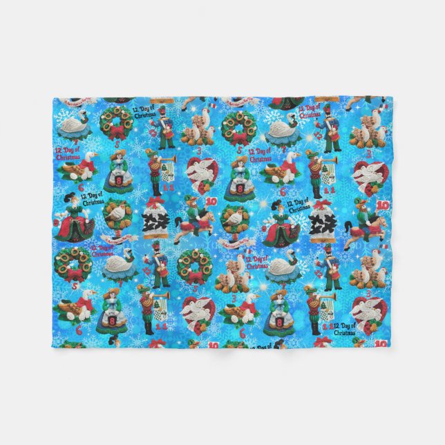 Couverture Polaire 12 Jours de Noël Felt Ornements Felt Felt Enfant (Devant (Horizontal))