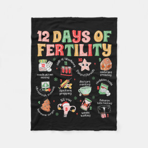 Couverture Polaire 12 jours de Noël infirmière FIV fertilité Ob Gyn T