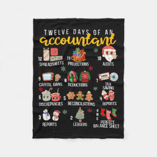 Couverture Polaire 12 Jours D'un Comptable, Fête De Noël, Tshirt Comp