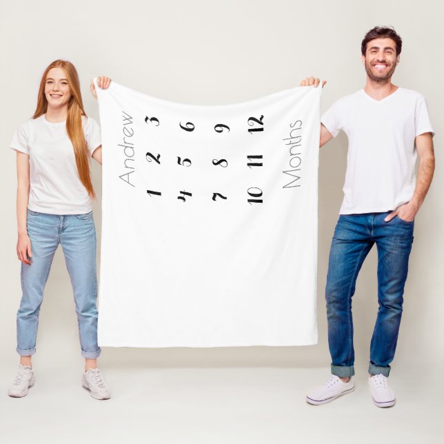 Couverture Polaire 12 Mois Jalon Garçon Gris/Noir (En situation)