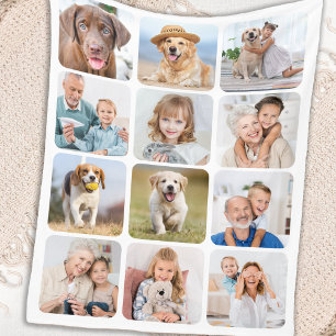 Couverture Polaire 12 Photo Collage Personnalisé