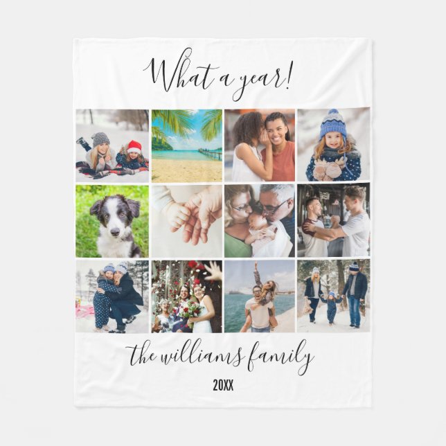 Couverture Polaire 12 Photo Collage Quel An (Devant)