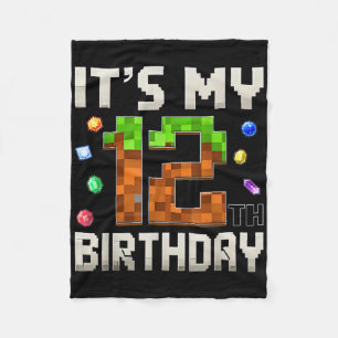 Couverture Polaire 12e anniversaire 12 ans Anniversaire Garçon Gamer
