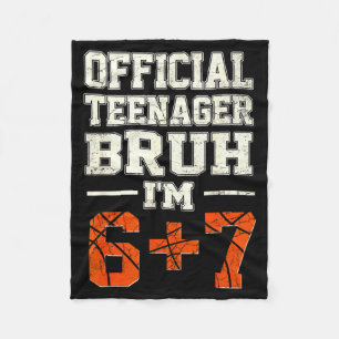 Couverture Polaire 13 adolescent bruh je suis 6+7 anniversaire thème 