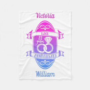 Couverture Polaire 13 ans traditionnel dentelle 13e anniversaire de m