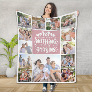 Couverture Polaire 13 Photo Collage Maman Tu Es Extraordinaire Rose