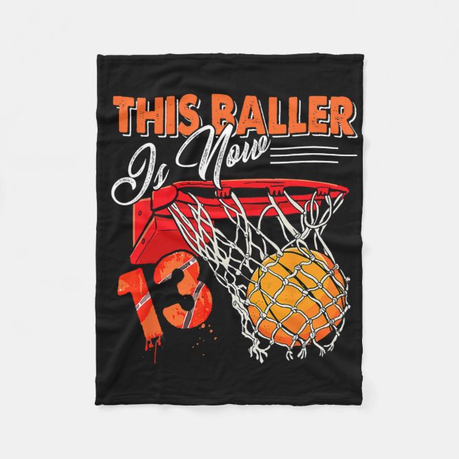 Couverture Polaire 13e anniversaire Bysketbyll Amusants 13 ans enfant (Devant)