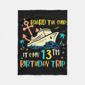 Couverture Polaire 13th Birthday Cruise Trip Funny Nautical Vacation 