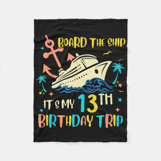 Couverture Polaire 13th Birthday Cruise Trip Funny Nautical Vacation  (Devant)