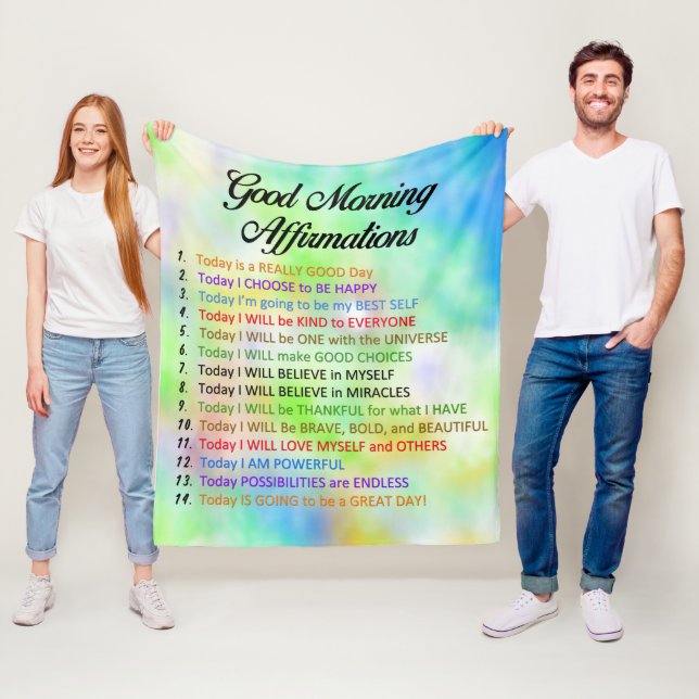 Couverture Polaire 14 Affirmations du bon matin - Pensée positive (En situation)