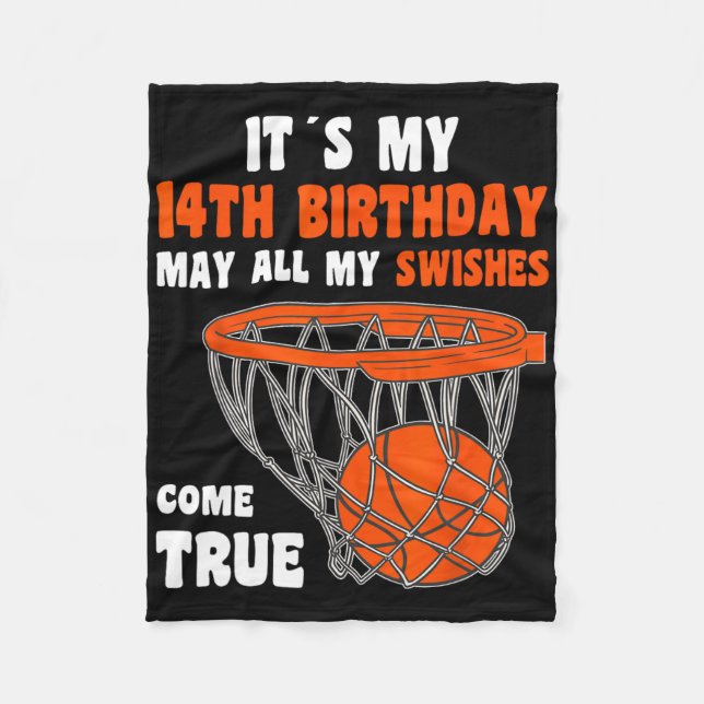 Couverture Polaire 14 Ans Joyeux 14ème Anniversaire Bysketbyll 14ème  (Devant)