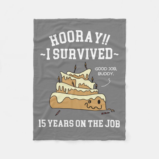 Couverture Polaire 15 ans dans l'emploi 15e anniversaire de travail (Devant)