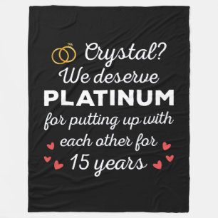 Couverture Polaire 15ème anniversaire du Mariage I - Crystal Funny Co