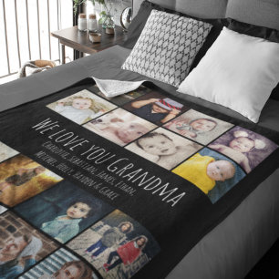 Couverture Polaire 16 Photos Collage and Personalized Texte
