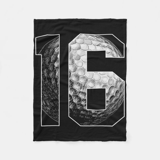 Couverture Polaire 16e anniversaire Boy Golf Player Golf 16 ans (Devant)
