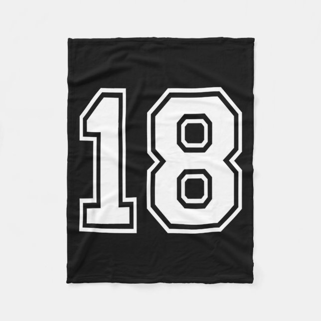 Couverture Polaire 18 Number Eighteen Team Sports Graphic Matching Va (Devant)