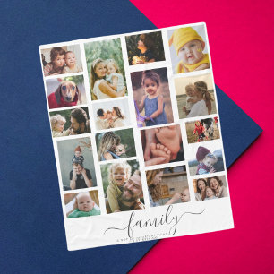 Couverture Polaire 18 Photo Collage Cute Family Love Memory