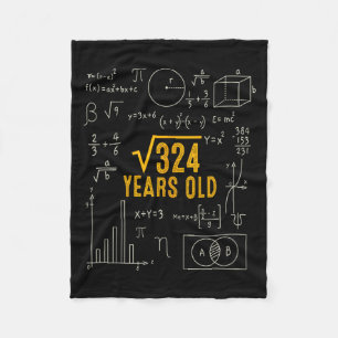 Couverture Polaire 18e anniversaire Racine carrée de 324 J'aime les m