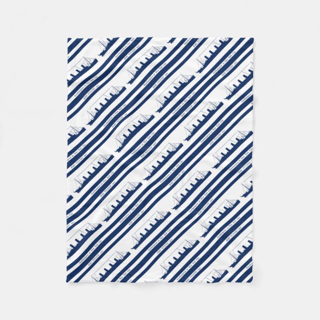 Couverture Polaire 1912 rayures bleues titaniques 5 (Devant)