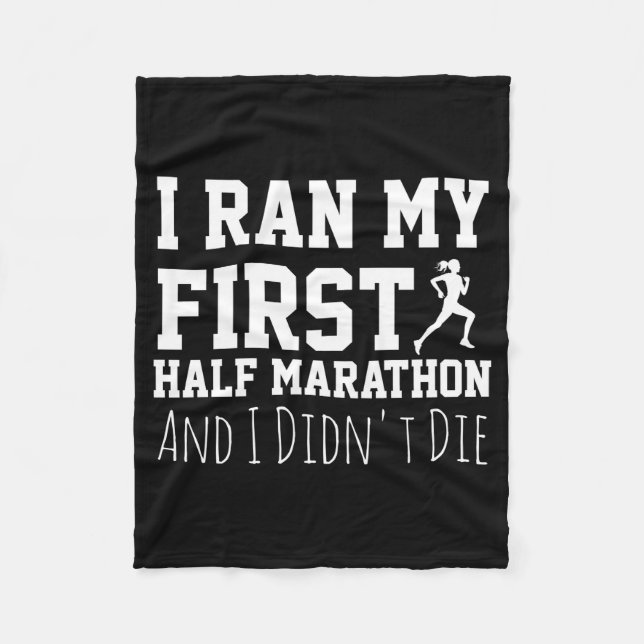 Couverture Polaire 1st Half Marathon Runner Funny Running First  (Devant)