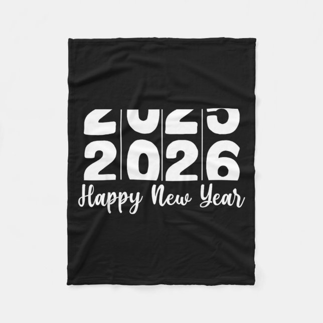 Couverture Polaire 2026 Happy New Year Bold Numbers Celebration Party (Devant)
