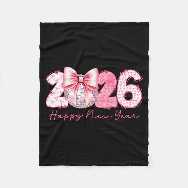 Couverture Polaire 2026 Happy New Year Nk Coquette Preppy Disco Girly (Devant)