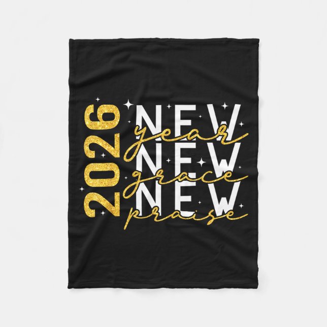 Couverture Polaire 2026 New Year New Grace New Praise New Year's Eve  (Devant)
