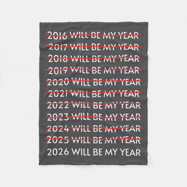 Couverture Polaire 2026 Will Be My Year Funny Checklist  (Devant)