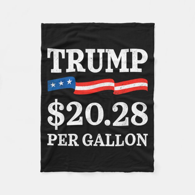 Couverture Polaire 2028 Par Gallon Drôle de prix de l'essence Drapeau (Devant)