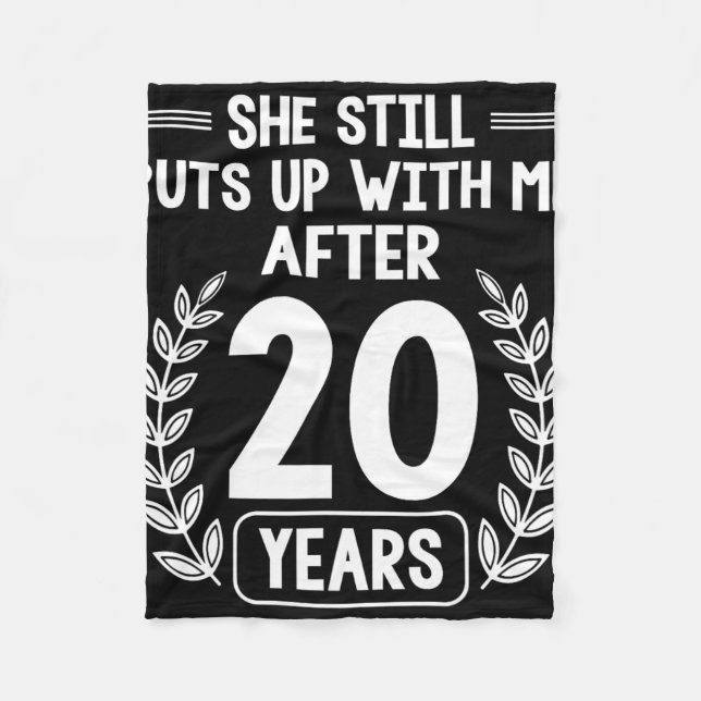 Couverture Polaire 20 Ans De Mariage Mari Funny 20e Anniversaire (Devant)