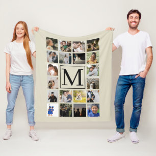 Couverture Polaire 20 photo collage noir et blanc