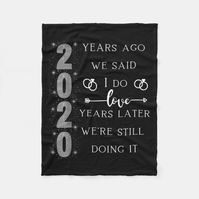 Couverture Polaire 20 Year Wedding Anniversary. We Said I Do. We're S (Devant)