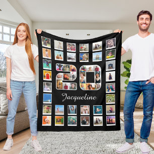 Couverture Polaire 20e anniversaire Famille Photo Collage 49 Photogra