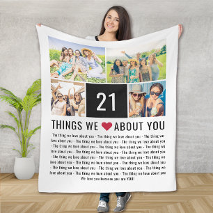 Couverture Polaire 21 Choses Que Nous Aimons De Vous 21e anniversai