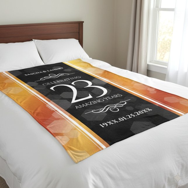 Couverture Polaire 23e anniversaire de Mariage de Topaz impérial (23rd Imperial Topaz Wedding Anniversary Fleece Blanket Cover Photo)