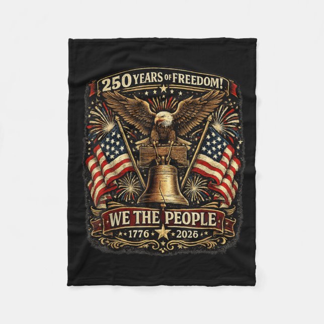 Couverture Polaire 250 Ans 250e Anniversaire Américain Drapeau USA 4è (Devant)