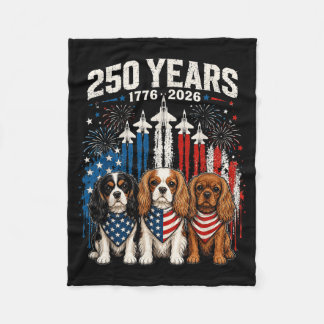Couverture Polaire 250 Ans Cavalier King Charles Spaniel d'Amérique