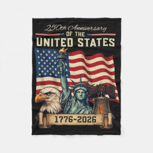 Couverture Polaire 250e anniversaire États-Unis 250e Drapeau américai