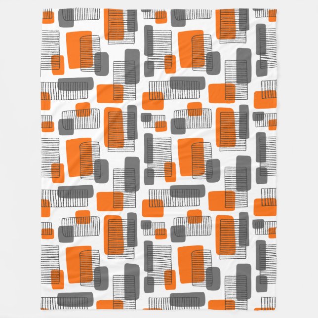 Couverture Polaire 251215 - Orange et gris (Devant)