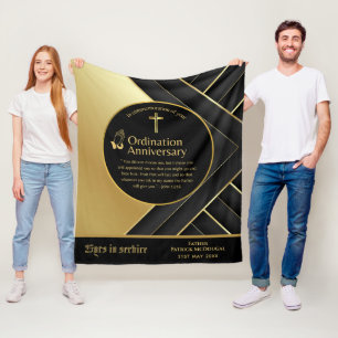 Couverture Polaire 25e Anniversaire du prêtre pasteur Ordination cade